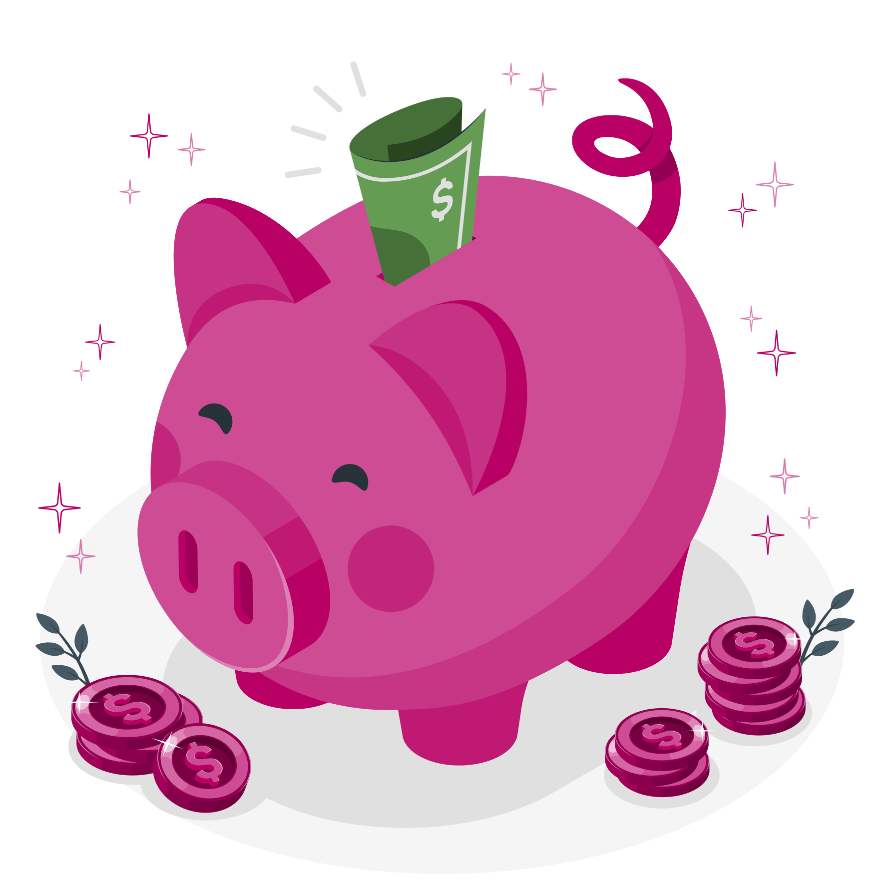 Ilustração de economia de dinheiro